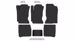 Interior mats for the Toyota Carina E (T190) 1993-1998 VI generation EU Liftback - Фото 2
