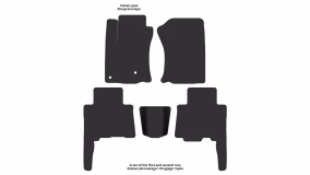 Dywaniki podłogowe do Toyota Land Cruiser Prado J150 2009-2013 IV generacja EU Crossover przed restylingiem 5-miejscowy - Фото 2