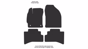Interior mats for the Toyota Prius C Aqua ZVW30 2012-2019 III generation EU Hatchback - Фото 2