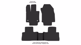 Interior mats for the Toyota Rav 4 XA50 2018-2025 V generation EU Crossover Plug in Hybrid - Фото 2