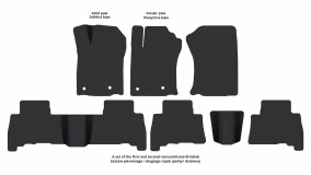 Dywaniki podłogowe do Toyota Land Cruiser Prado J150 2013-2017 IV generacja EU Crossover 1 po restylingu 5-miejscowy - Фото 2
