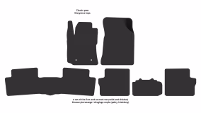 Interior mats for the Toyota Matrix E130 2002-2008 I generation US Hatchback - Фото 2
