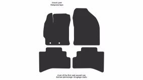 Interior mats for the Toyota Prius C Aqua ZVW30 2012-2019 III generation US Hatchback - Фото 2