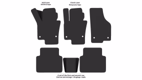 Interior mats for the Volkswagen Sharan (7N) 2010-2022 II generation EU Minivan 7-seater - Фото 2