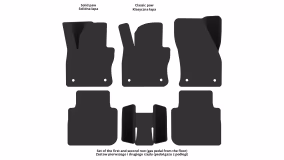 Dywaniki podłogowe do Volkswagen Tiguan Mk2 2016-2020 II generacja US Crossover przed restylingiem 5-miejscowy - Фото 2