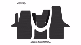 Dywaniki podłogowe do Volkswagen T5 Transporter 2003-2015 V generacja EU VAN 4-drzwiowy 8/9-miejscowy - Фото 2