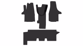 Dywaniki podłogowe do Volkswagen T5 Transporter Kombi 2003-2015 V generacja EU VAN 4-drzwiowy - Фото 2