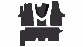 Dywaniki podłogowe do Volkswagen T5 Transporter Kombi 2003-2015 V generacja EU VAN 4-drzwiowy - Фото 4