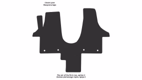Interior mats for the Volkswagen T6 Transporter 2015-… VI generation EU VAN - Фото 3