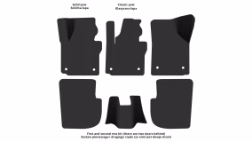 Dywaniki podłogowe do Volkswagen Caddy (2K) MAXI 2004-2015 III generacja EU Minivan przed restylingiem 4-drzwiowy - Фото 2