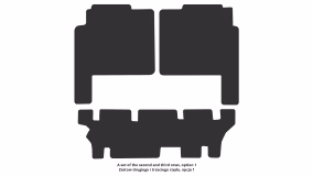 Interior mats for the Volkswagen Routan 2009-2014 I generation EU Minivan 7-seater - Фото 3