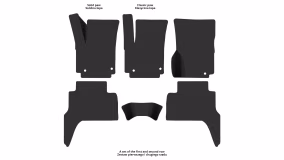 Interior mats for the Volkswagen Amarok 2010-2020 I generation EU Pickup 2-door - Фото 2