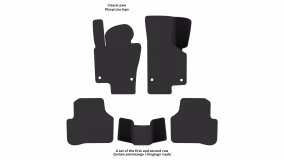 Interior mats for the Volkswagen Passat CC 2012-2017 I generation Sedan restyling - Фото 2