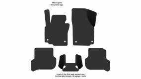 Interior mats for the Volkswagen Cross Golf 2006-2010 I generation EU Hatchback - Фото 2