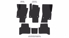 Interior mats for the Volkswagen Touran 5T 2015-… II generation EU Minivan 7-seater - Фото 2