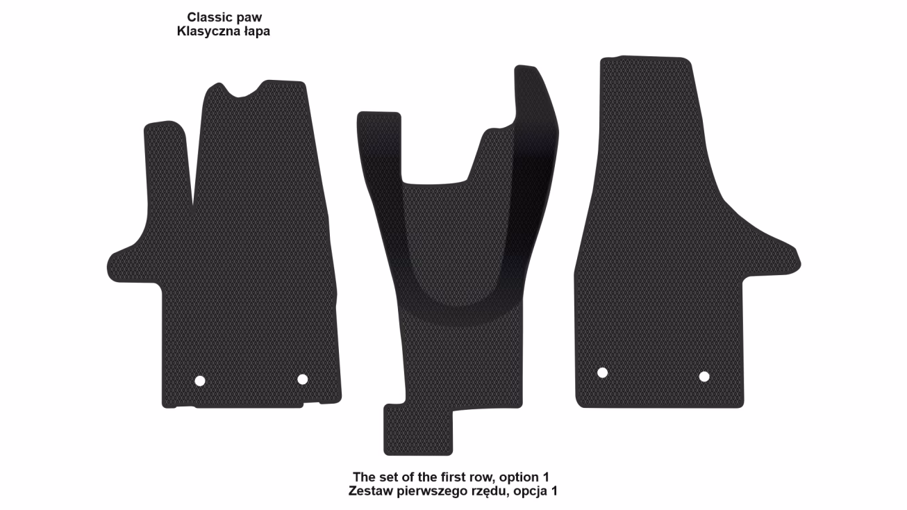 Dywaniki podłogowe do Volkswagen T6 Caravelle 2015-2022 VI generacja EU VAN 4-drzwiowy Long - Фото 2