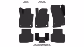Interior mats for the Volkswagen Passat B8 Alltrack 2014-2023 VIII generation EU Universal AWD - Фото 2