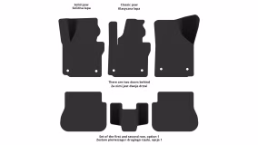 Dywaniki podłogowe do Volkswagen Caddy (2K) 2004-2015 III generacja EU Minivan przed restylingiem 5-miejscowy - Фото 2