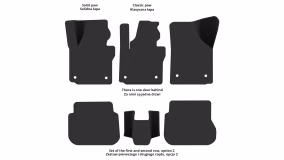 Dywaniki podłogowe do Volkswagen Caddy (2K) 2004-2015 III generacja EU Minivan przed restylingiem 5-miejscowy - Фото 3