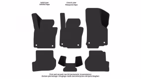 Interior mats for the Volkswagen Golf (VI) 2008-2012 VI generation EU Universal - Фото 2