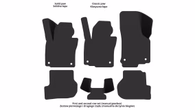 Interior mats for the Volkswagen Golf (VI) 2008-2012 VI generation EU Universal - Фото 3