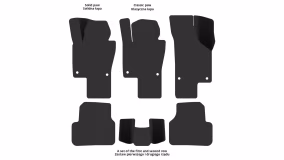 Interior mats for the Volkswagen Passat B7 2010-2015 VII generation EU Universal - Фото 2