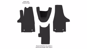 Interior mats for the Volkswagen T6 Caravelle 2015-… VI generation EU VAN 4-door - Фото 2