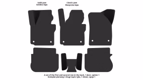 Dywaniki podłogowe do Volkswagen Caddy (2K) MAXI 2015-2020 III generacja EU Minivan po restylingu 7-miejscowy - Фото 2