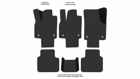 Interior mats for the Volkswagen Atlas 2016-2025 I generation US Crossover 7-seater - Фото 2