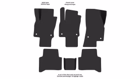 Interior mats for the Volkswagen Touran 5T 2015-… II generation EU Minivan 5-seater - Фото 2